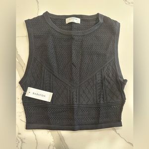 Aritzia Sleeveless Sweater Crop Top